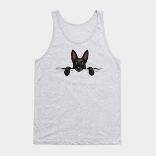 Black German Shepherd Dog Peeking Tank Top